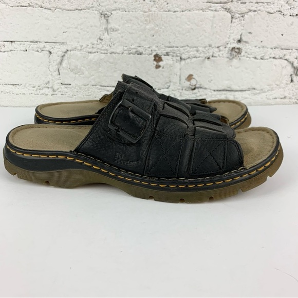 Dr Martens Fisherman Black Slip On Slide Leather Sandals M11 EU45 main image 5